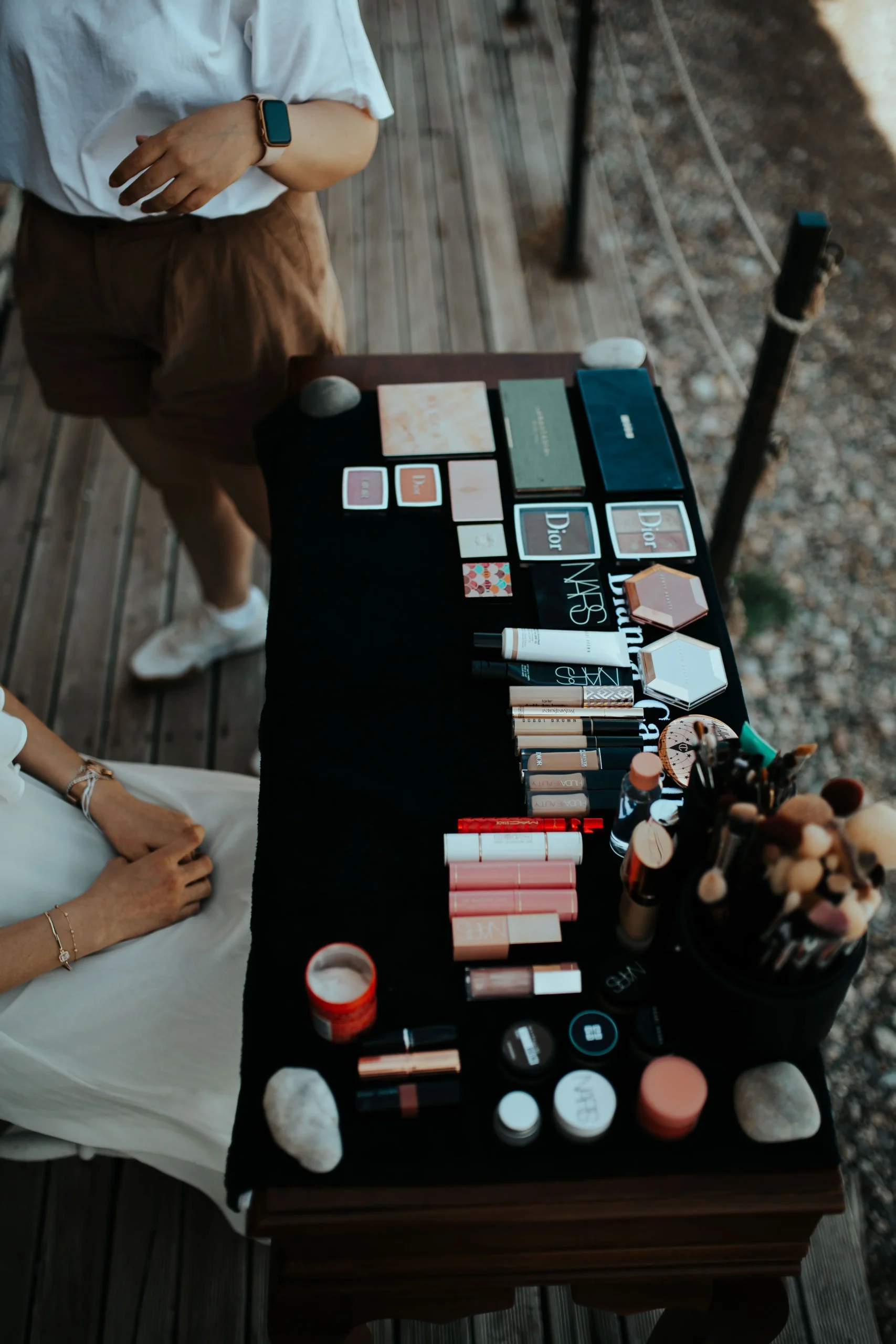 A collection of beauty products to shop on the move