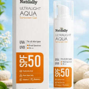 natually ultralight aqua sunscreen gel (spf 50 | pa+++) 50g