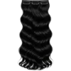 easy clip wavy hair extensions – black