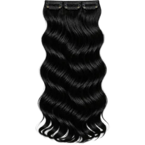 easy clip wavy hair extensions – black